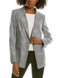 Escada Begaskos Wool-Blend Blazer 32 Grey Multi