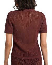 Onia Crochet Knit Button Up