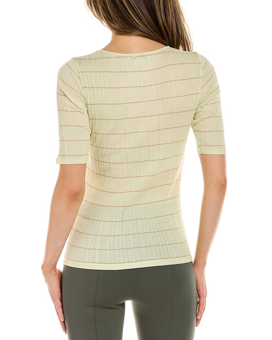 Vince Striped Rib Square Neck Top