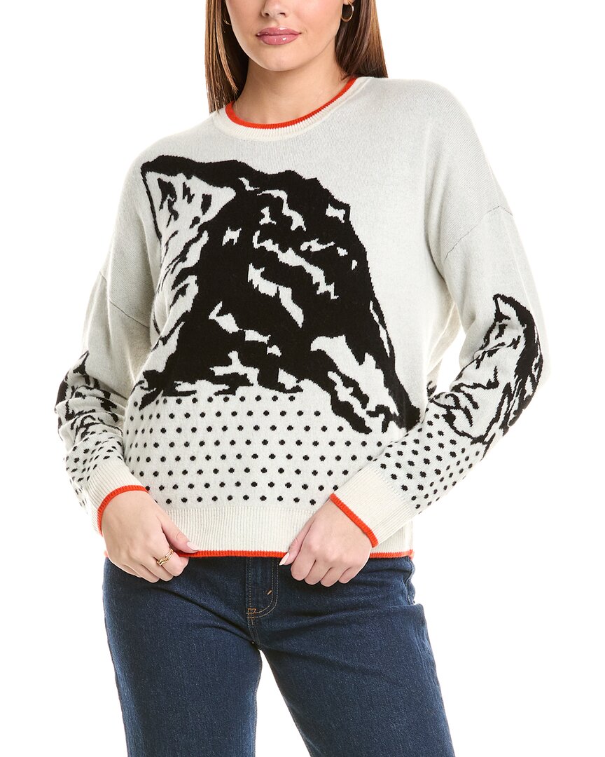27 Miles Malibu Womens Reversible Intarsia Mountain Lands Wool & Regular 4 (S) White