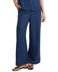 Onia Crinkle Wide Leg Drawstring Pant Regular 4 (S) Blue