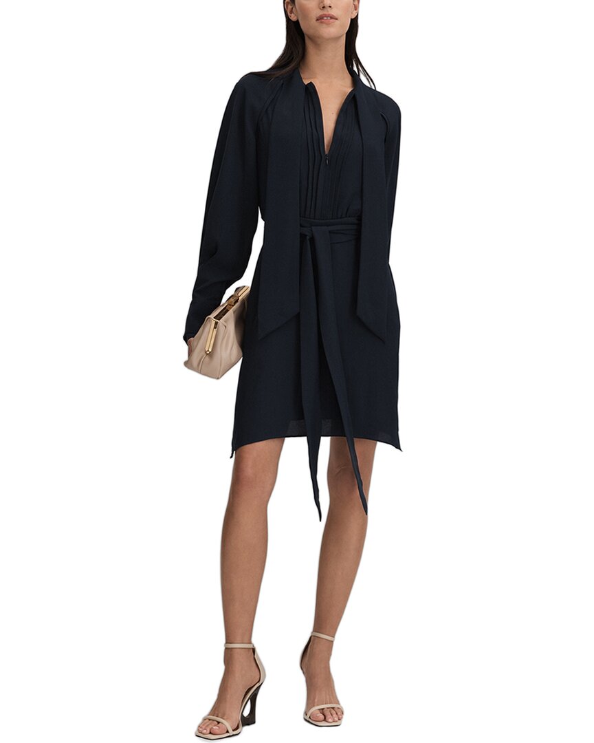 Reiss Reiss Ellie Plain Belted Flippy Dress