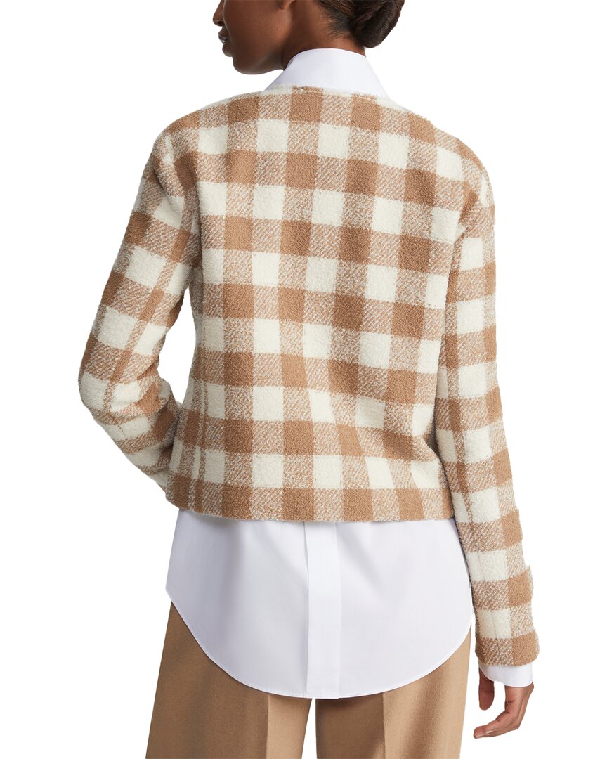 Lafayette 148 New York Collarless Patch Pocket Wool-Blend Jacket