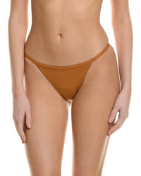 Simkhai Moxie Solid String Bikini Bottom Orange