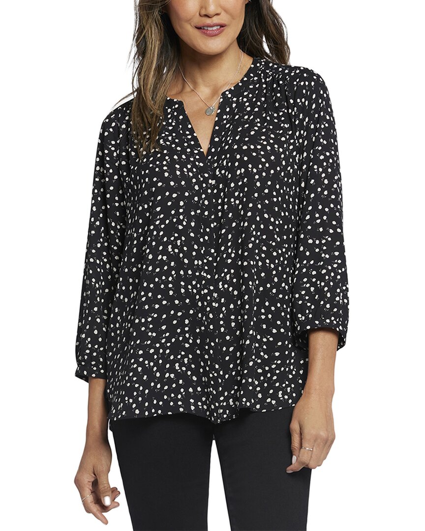 Nydj Pintuck Blouse Multi Regular 00 (XXS)