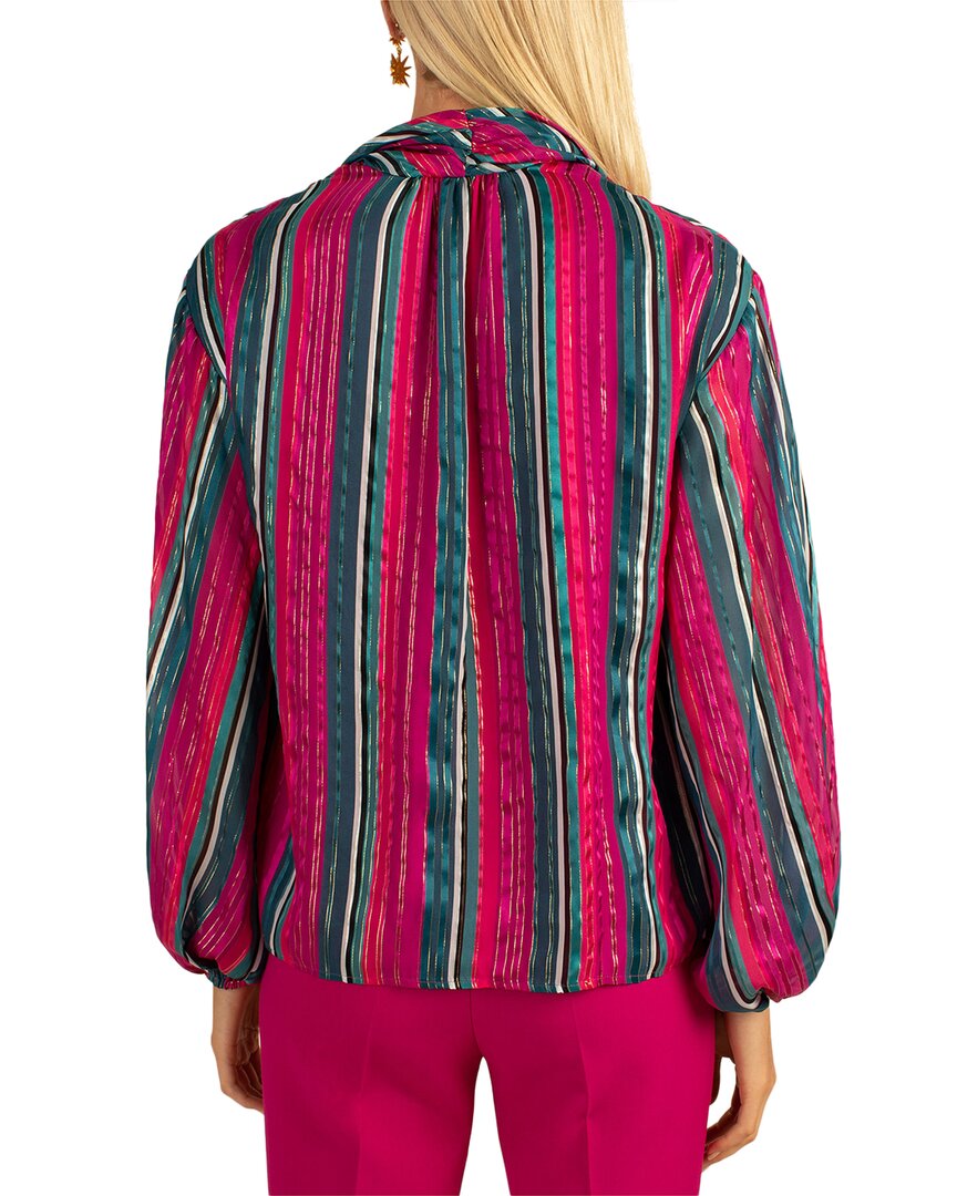 Trina Turk Aquarius Silk-Blend Top