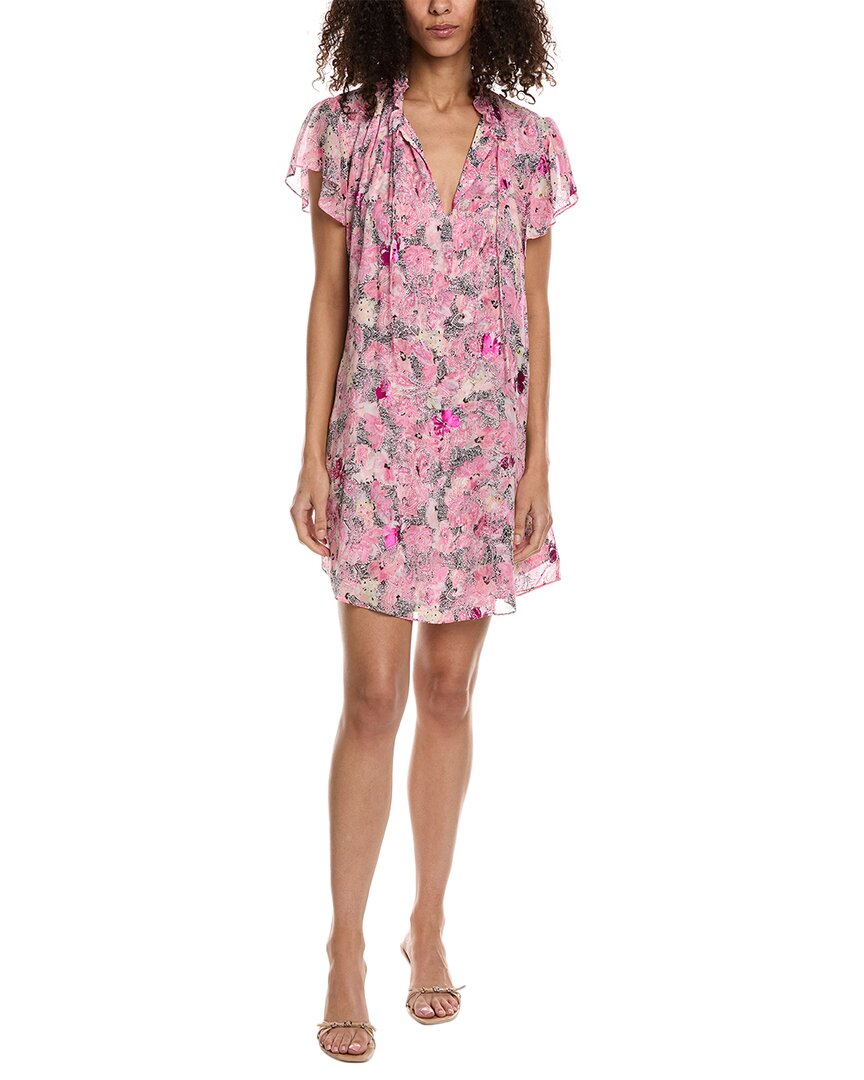 The Kooples Foil Detail Mini Dress Pink