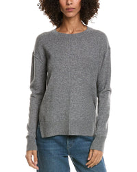 Incashmere Seam Detail High-Low Wool & Cashmere-Blend Sweater