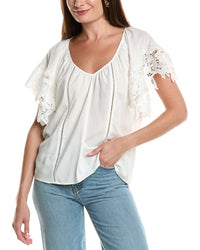 Ramy Brook Lynette Linen-Blend Top