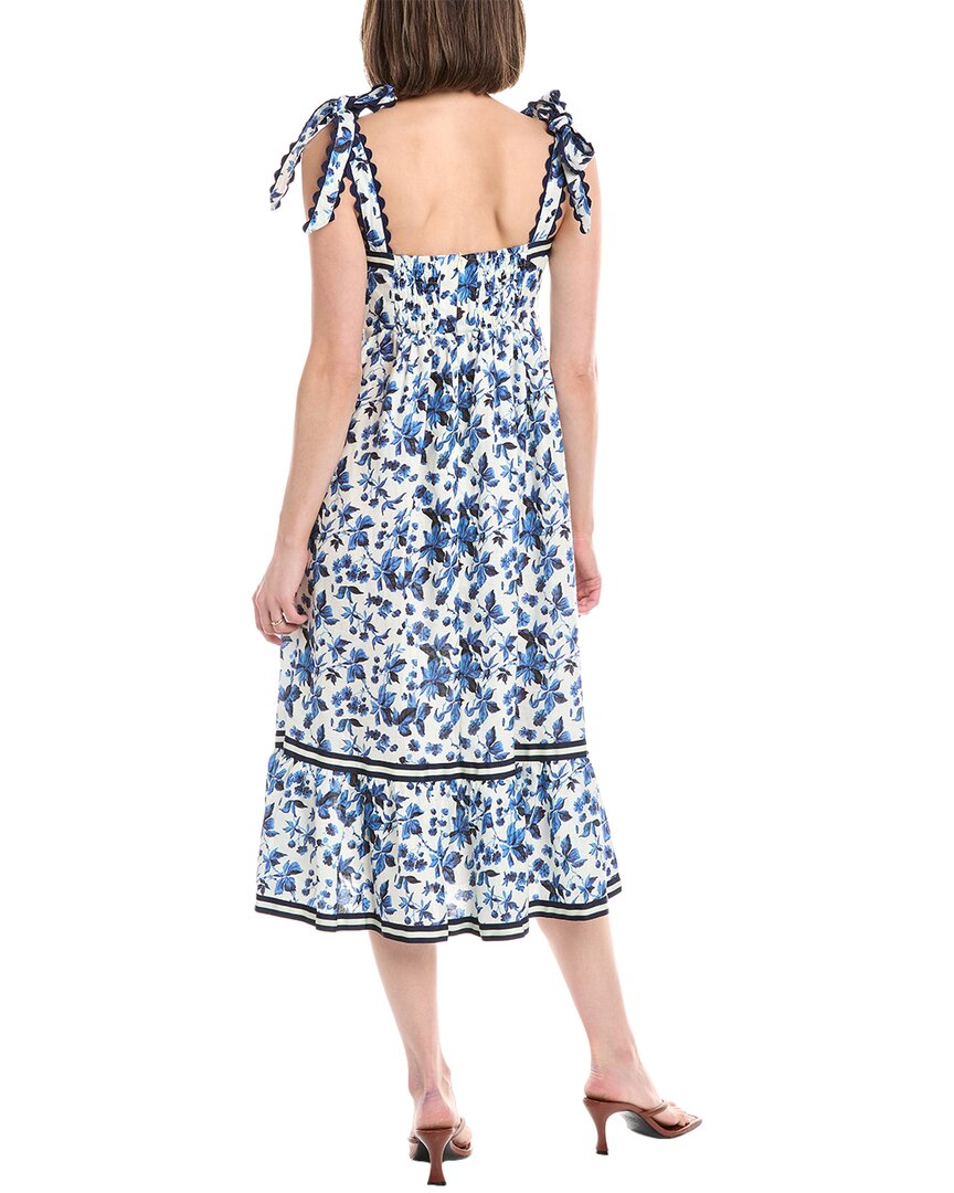 Stellah Tie Shoulder Linen Midi Dress