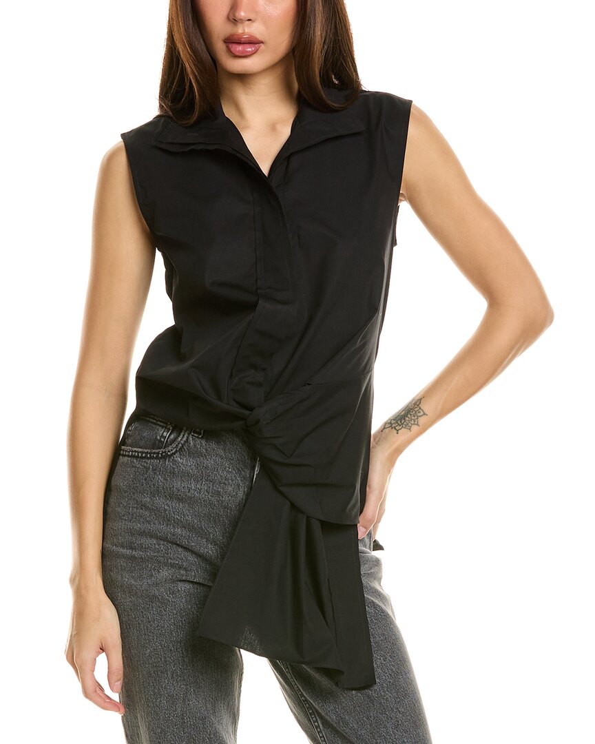 Arias Knotted Blouse Black