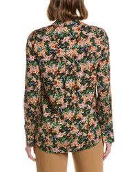 Vince Slim Fit Silk-Blend Blouser