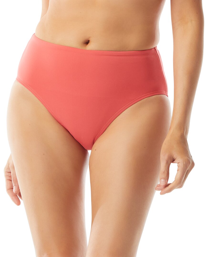Coco Contours Onyx High Waist Bikini Bottom Pink Regular 4 (S)