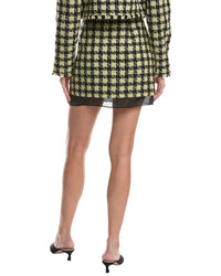 Toccin Toccin Spencer Silk-Trim Wool-Blend Mini Skirt