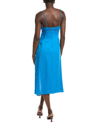 Vix Solid Carrie Linen-Blend Midi Dress