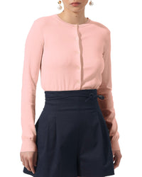 Carolina Herrera Silk-Blend Cardigan Regular 12 (L) Pink
