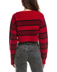 Re/Done Crop Boatneck Wool Pullover