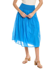 Nation Ltd Yumi Smocked Tiered Midi Skirt