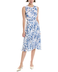 Anne Klein Accordion Pleated Midi Dress