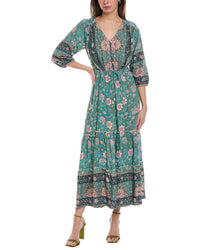 Walker & Wade Carrie Maxi Dress Green