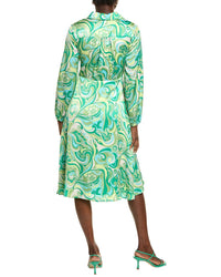 Tahari Asl Tie Waist Midi Dress