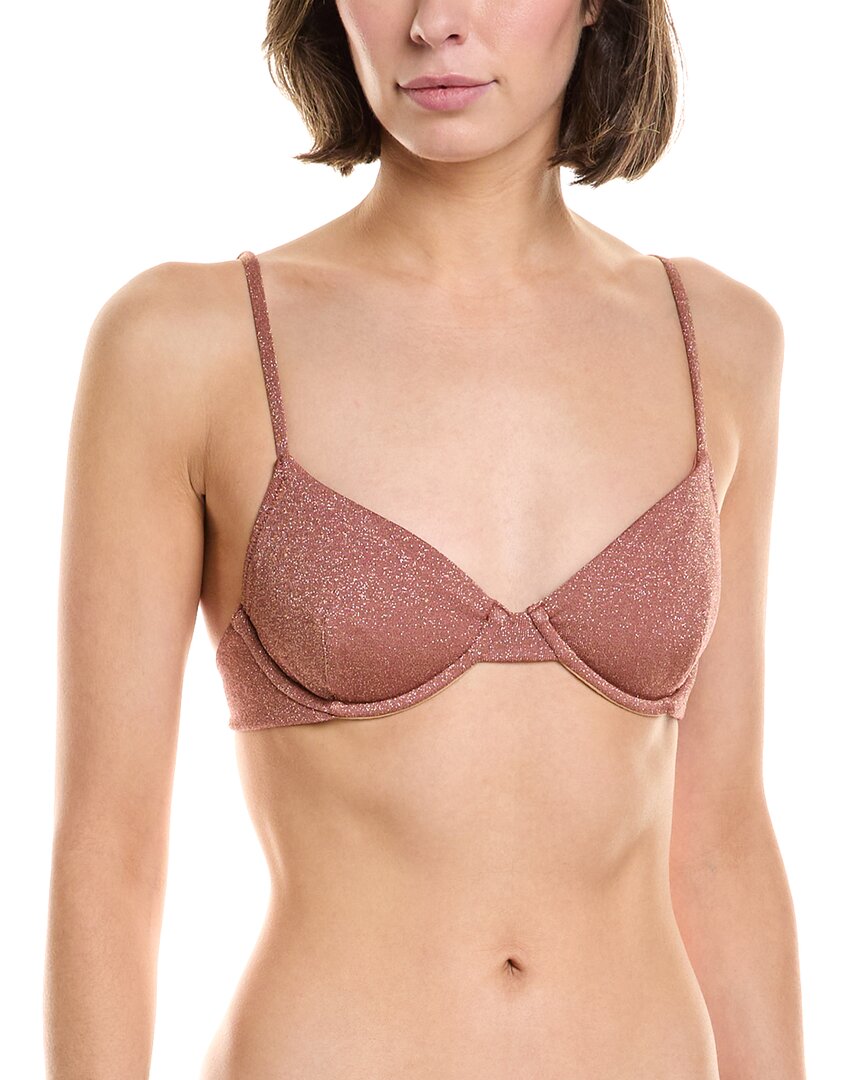 Montce Sparkle Dainty Bikini Top Beige