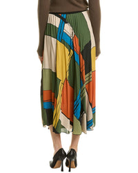 T Tahari Pleated Midi Skirt