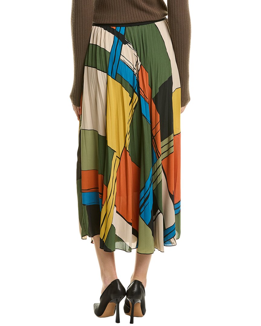 T Tahari Pleated Midi Skirt