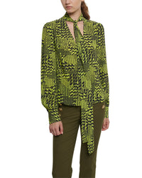 Derek Lam 10 Crosby Amabel Tie-Neck Blouse Multi