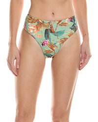 Monte And Lou High-Waist High-Leg Bikini Bottom Green 12