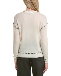 Bruno Magli Whipstitch Wool & Cashmere-Blend Sweater