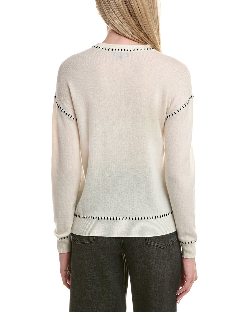 Bruno Magli Whipstitch Wool & Cashmere-Blend Sweater