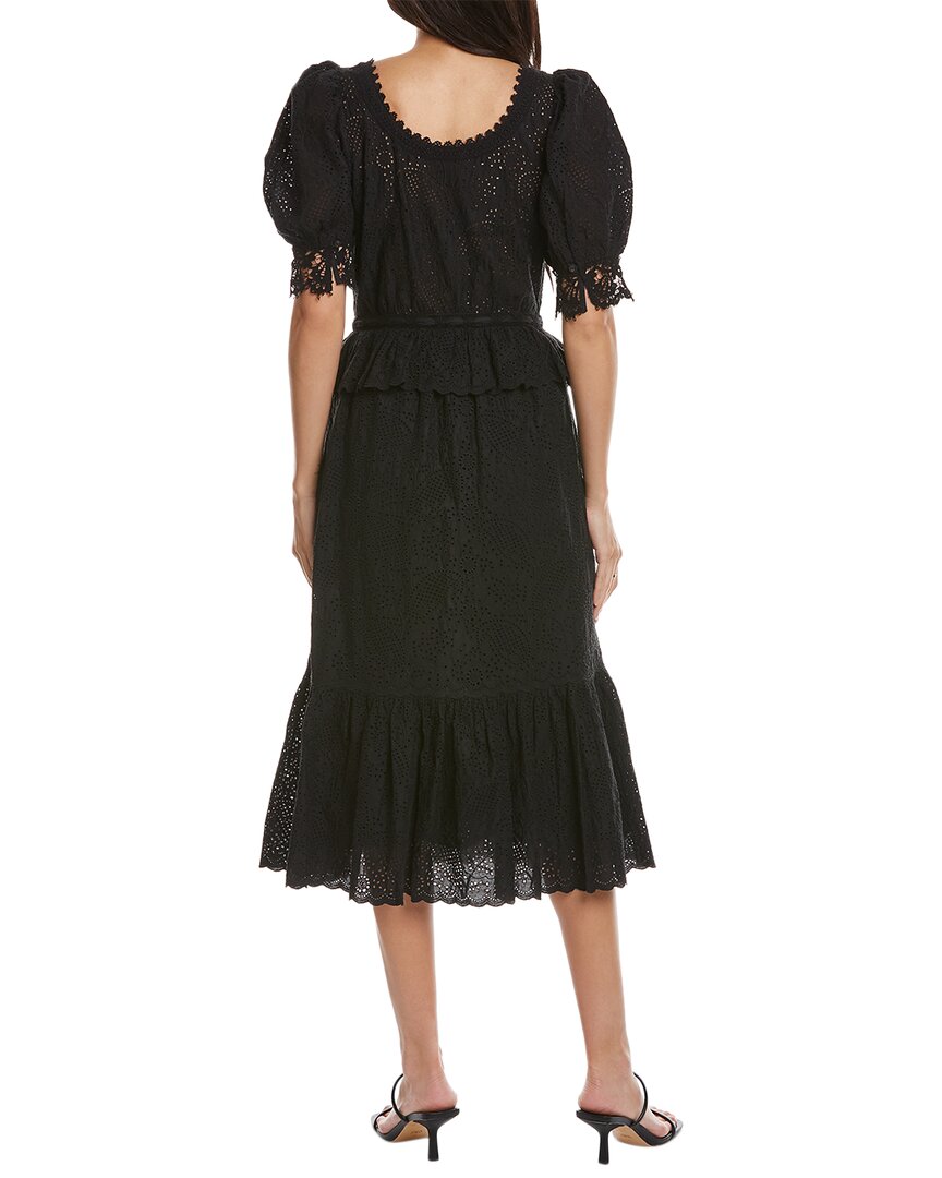 Ulla Johnson Eyelet Midi Dress - Black Ulla Johnson Eyelet Midi Dress - Black