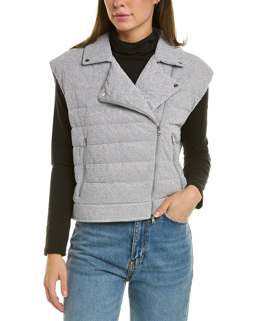 Herno Metallic Cropped Vest