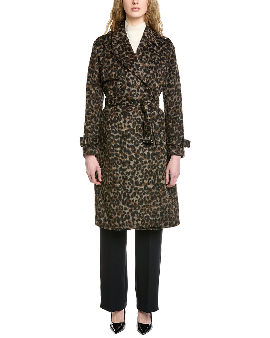 Elie Tahari Double-Breasted Wool-Blend Coat