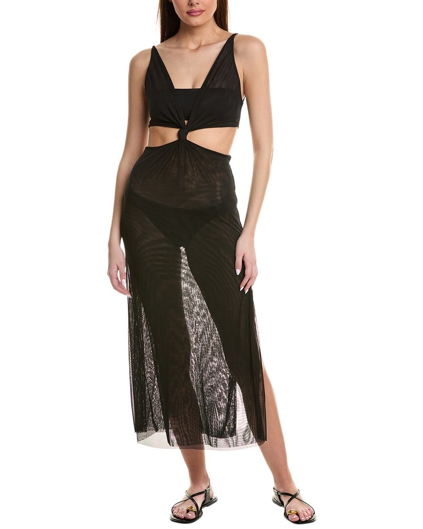 Vix Solid Thuly Long Cover-Up Black Regular 12 (L)