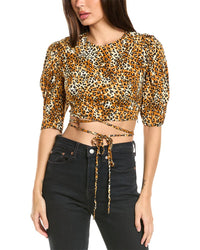 Maje Top Brown Multi Regular 2 (XS)