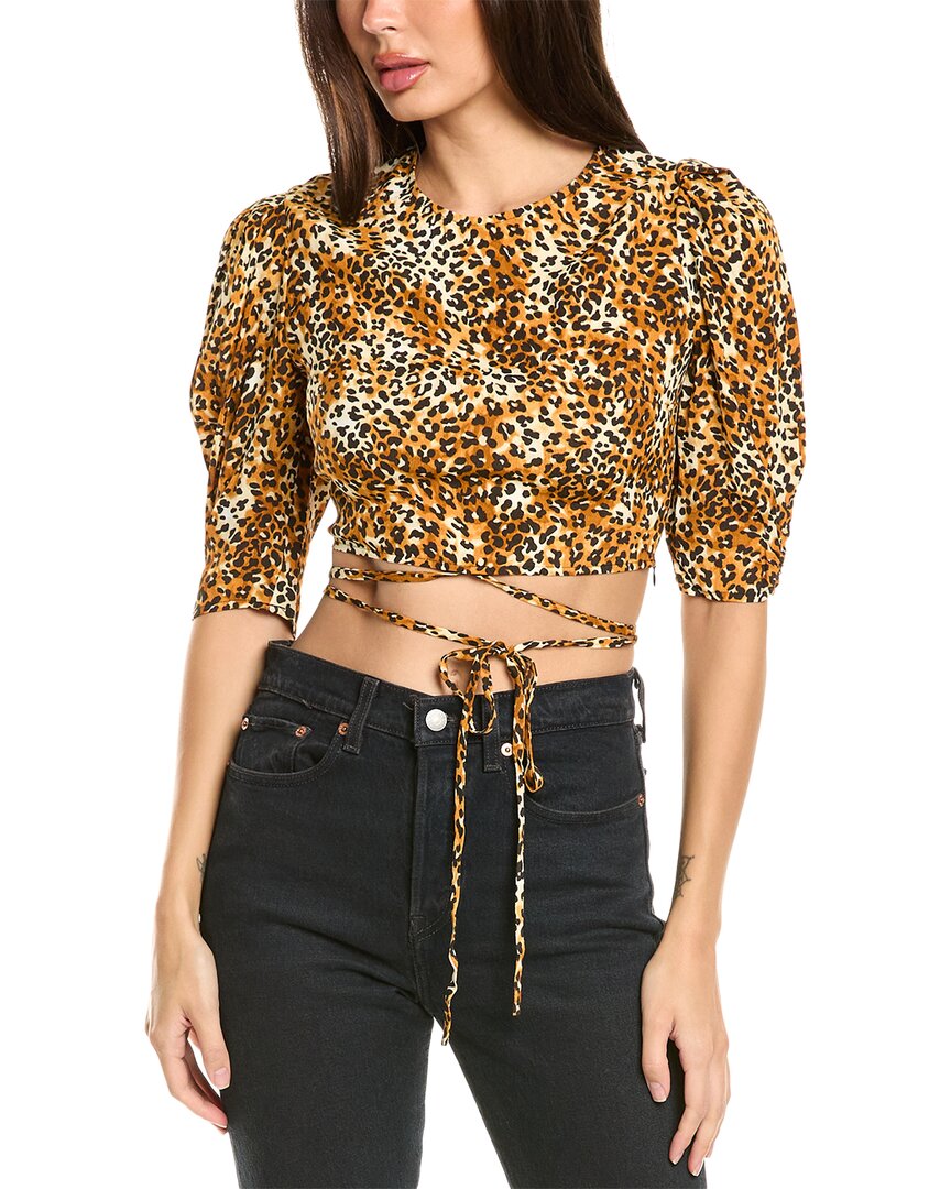 Maje Top Brown Multi Regular 2 (XS)