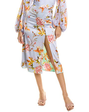 Adriana Iglesias Belle Garden Silk-Blend Pencil Skirt
