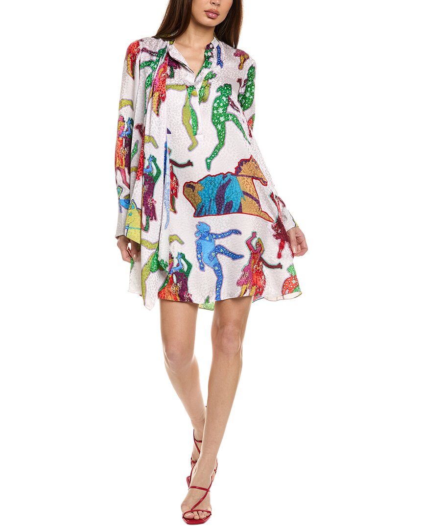 Stella Mccartney X The Beatles Leonora Silk Shirtdress 36 White