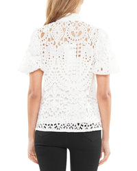 Why Dress Lace Puff Sleeve Top