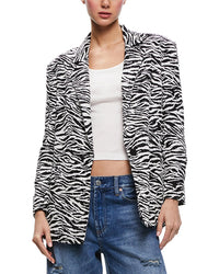 Alice + Olivia Shan Boxy Blazer Zebra