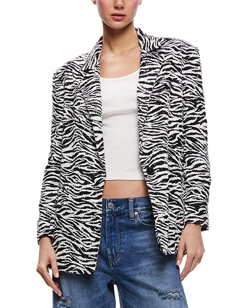 Alice + Olivia Shan Boxy Blazer Zebra