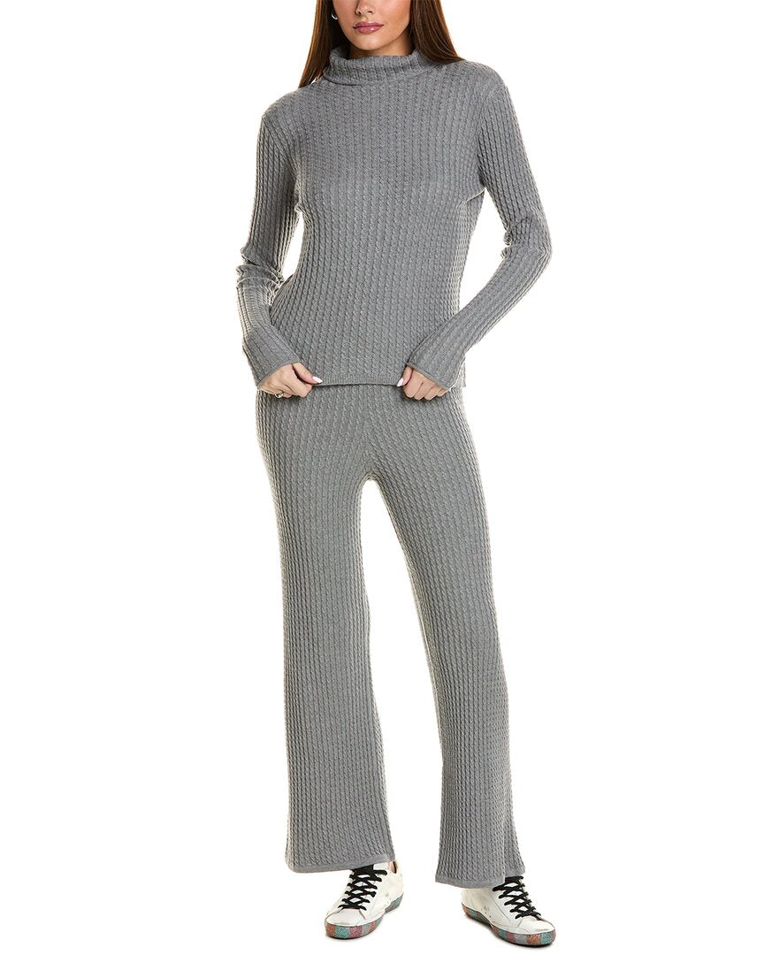Hannah Rose Cashmere-Blend 2Pc Sweater Set Grey