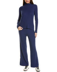 Hannah Rose Cashmere-Blend 2Pc Sweater Set Blue