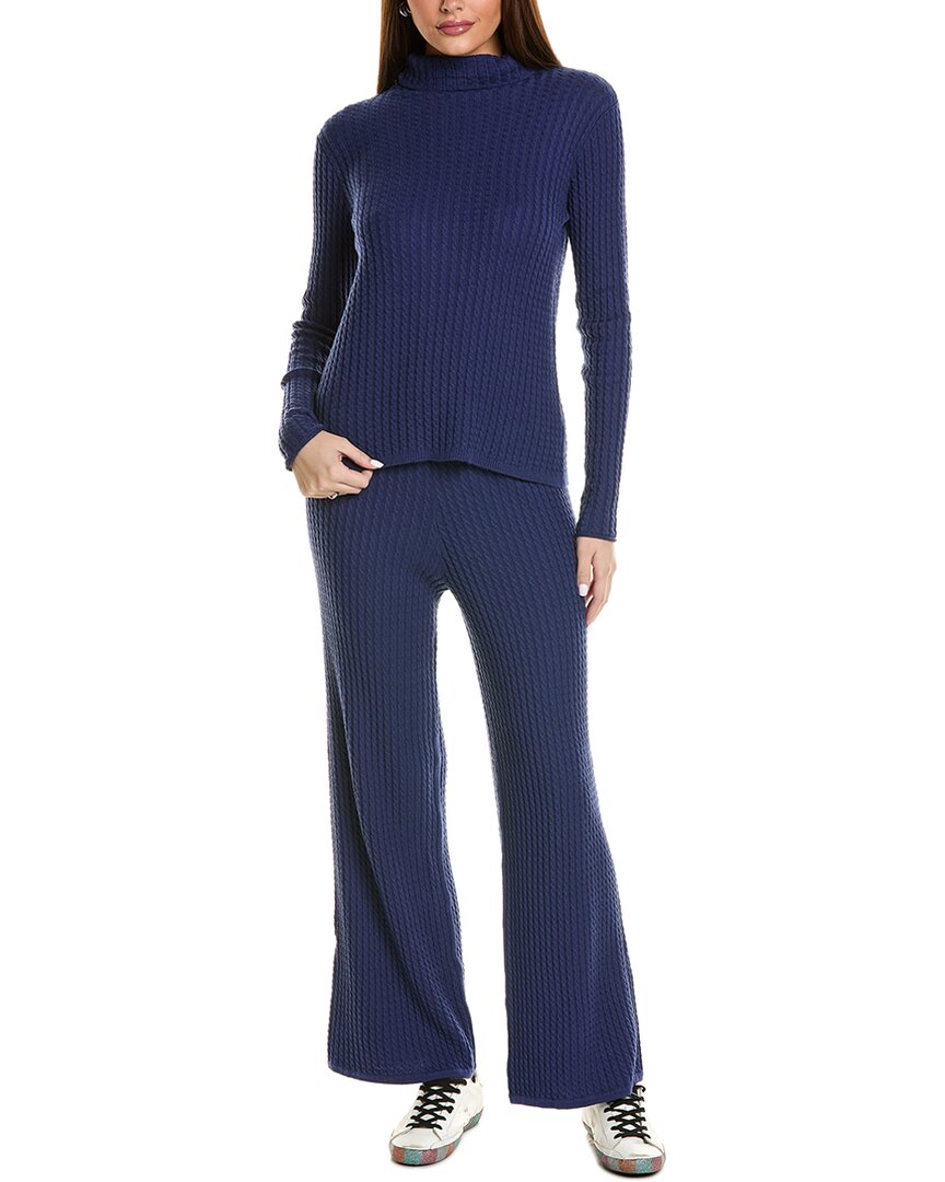 Hannah Rose Cashmere-Blend 2Pc Sweater Set Blue