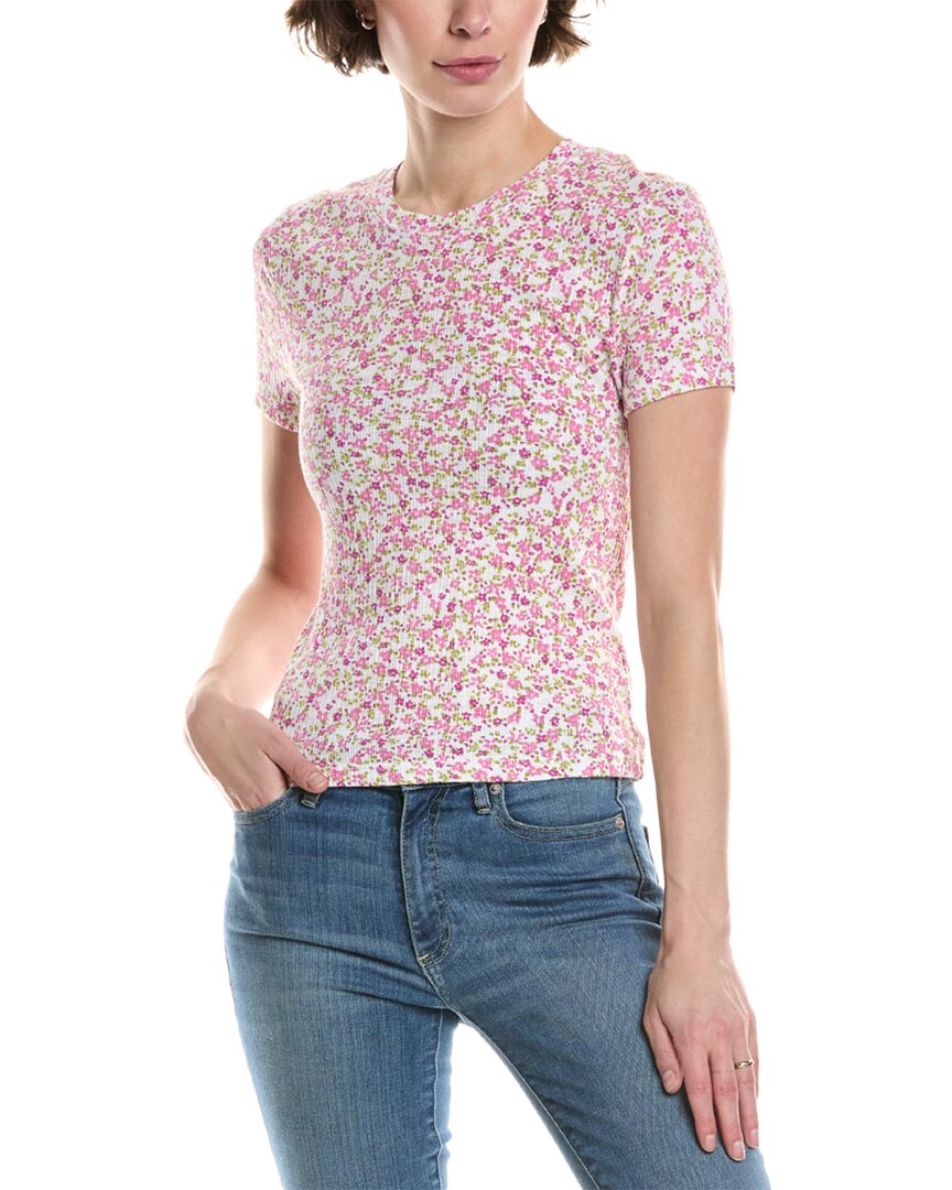 Michael Stars Cora Cropped Baby T-Shirt One Size Fits All White