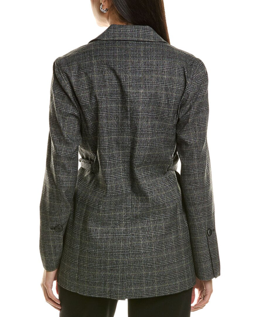 Proenza Schouler White Label Plaid Suiting Blazer