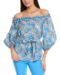 Sara Campbell Charleston Blouse Blue