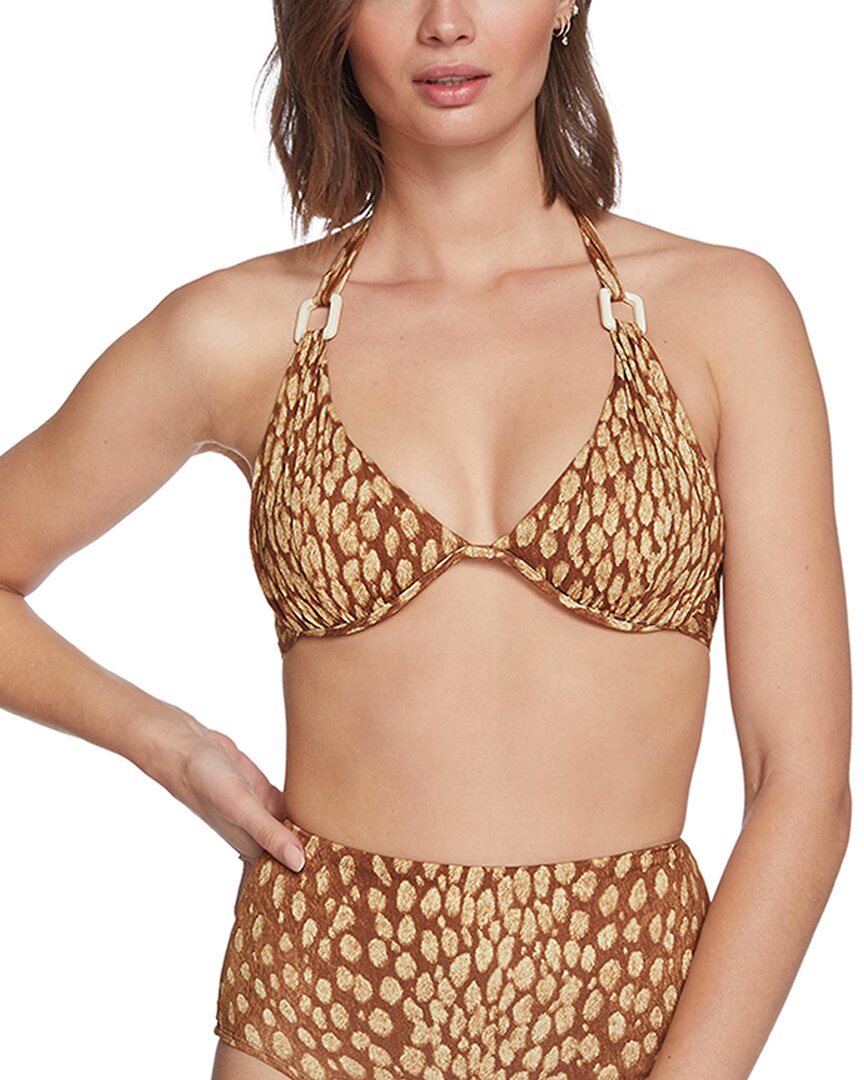 Robin Piccone Bambi Bikini Top Brown Regular 0 (XS)